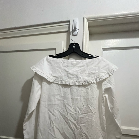 GANNI ruffle collar poplin button up NWOT size 34/ US 2 - Picture 16 of 16